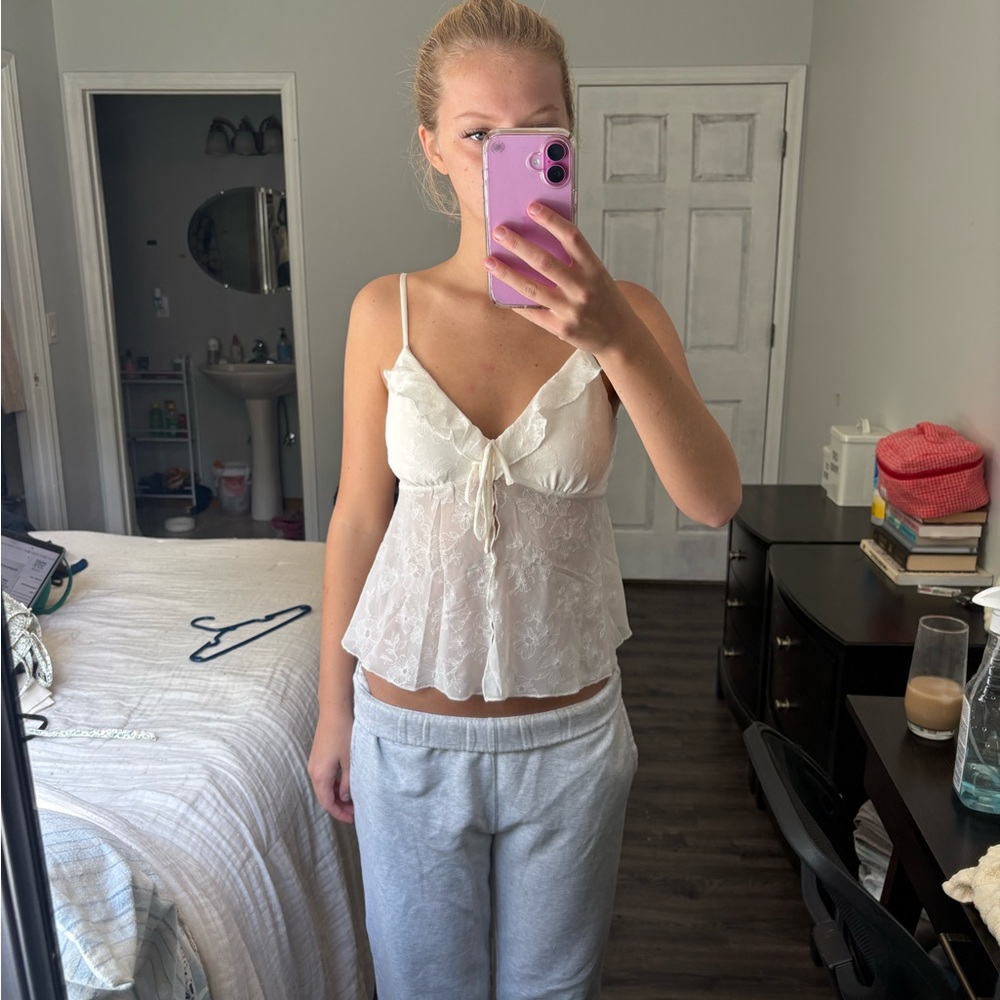 Garage Cream Lace Camisole